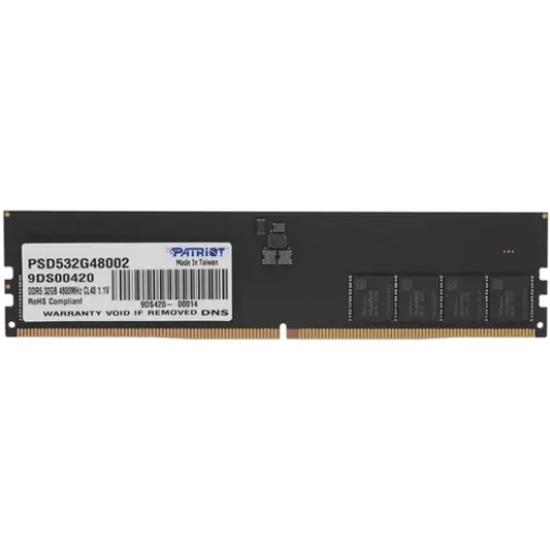 Изображение Оперативная память 1x32 GB DDR5 Patriot Signature (38400 Мб/с, 4800 МГц, CL40)