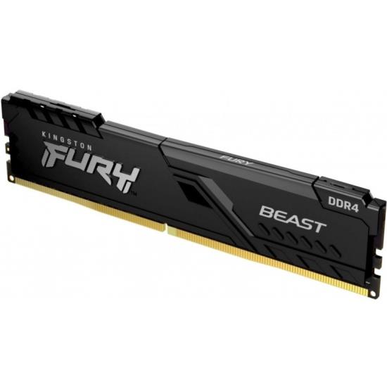 Изображение Оперативная память 16 GB DDR4 Kingston Fury Beast Black (29800 МБ/с, 3733 МГц, CL19)