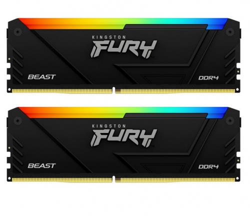 Изображение Оперативная память 2x16 GB DDR4 Kingston Fury Beast RGB (28800 МБ/с, 3600 МГц, CL18)