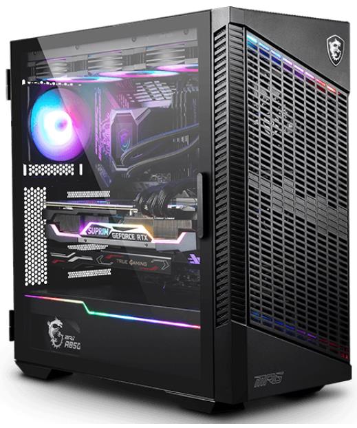 Изображение Корпус MSI MPG VELOX 100P AIRFLOW (mATX, ATX, Mini-ITX, EATX, черный, без БП)/()