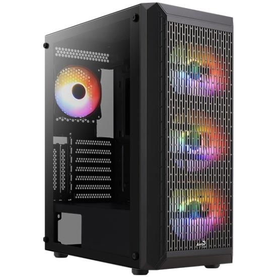 Изображение Корпус AeroCool BEAM-G-BK-v2 (mATX, ATX, Mini-ITX, черный, без БП)/(4711099471744)