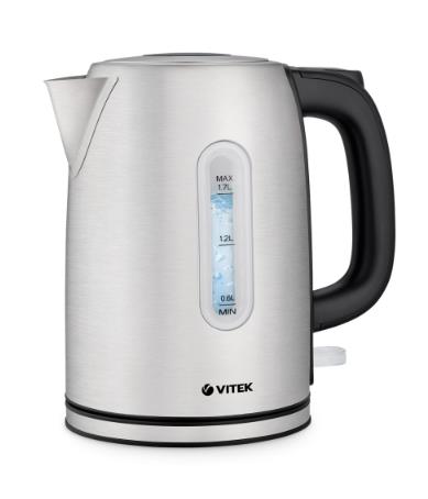 Изображение Электрический чайник VITEK VT-1140 (MC) (2200 Вт/1,7 л /нержавеющая сталь/черный, серебристый)