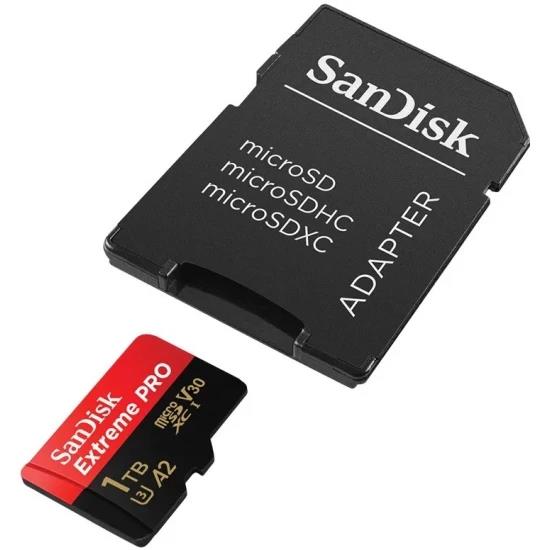 Изображение Карта памяти SanDisk MicroSDXC Extreme Pro Class 10 1024 Гб адаптер на SD SDSQXCD-1T00-GN6MA