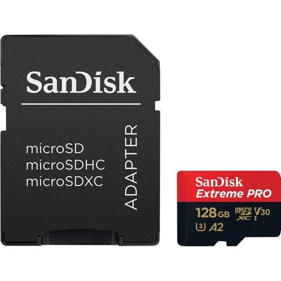 Изображение Карта памяти SanDisk MicroSDXC Extreme Pro Class 10 128 Гб адаптер на SD SDSQXCD-128G-GN6MA