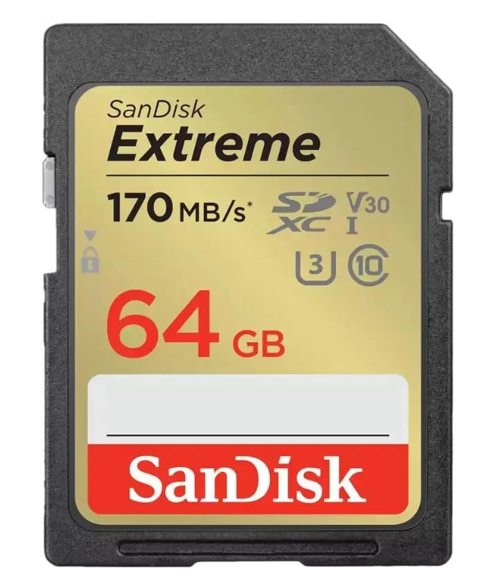 Изображение Карта памяти SanDisk SDXC Extreme Class 10 64 Гб  SDSDXV2-064G-GNCIN