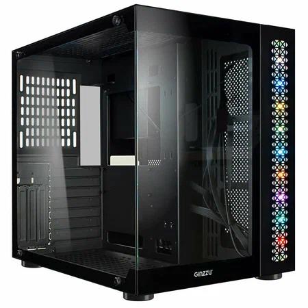 Изображение Корпус Ginzzu V520  (ATX, Mini-ITX, micro-ATX, черный, без БП)/(V520)