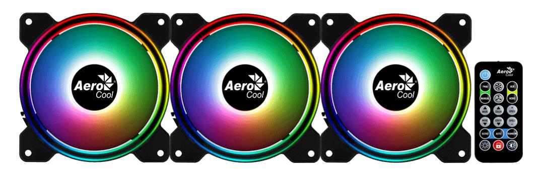 Изображение Вентилятор AeroCool Saturn 12F ARGB Pro (1000 об/мин , 120x120x25 мм,4-pin PWM)