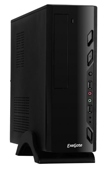 Изображение Корпус ExeGate MI-208 (mATX, Mini-ITX, Mini-DTX, черный, 350 Вт)/(EX268694RUS)