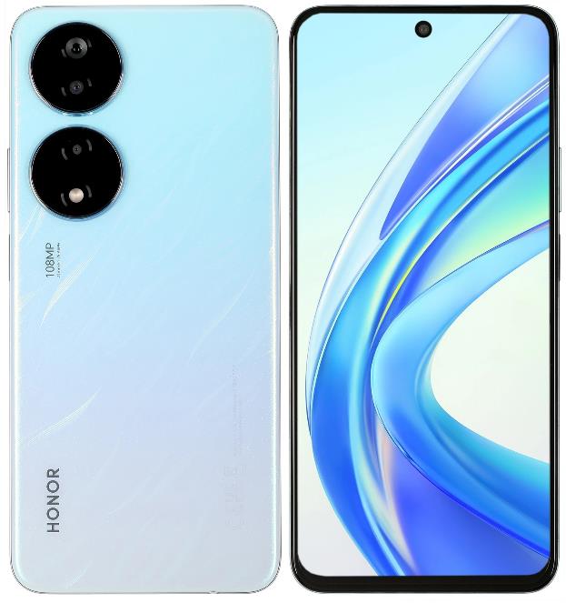 Изображение Смартфон HONOR X7b (128 Гб/8 Гб) голубой, серебристый