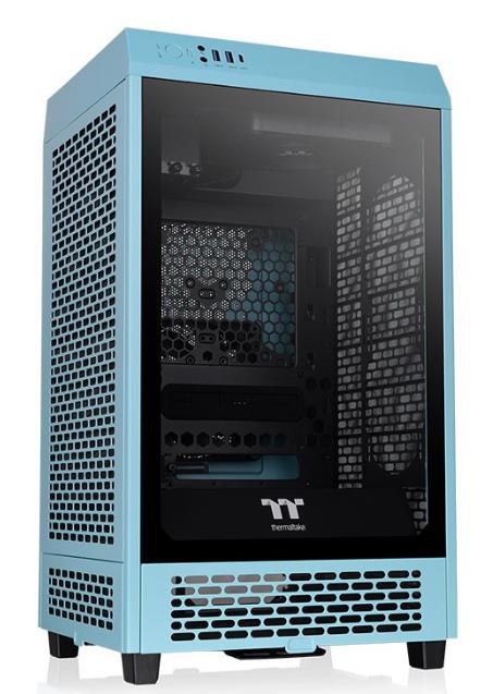 Изображение Корпус Thermaltake The Tower 200 Turquoise (Mini-ITX, бирюзовый, без БП)/(CA-1X9-00SBWN-00)