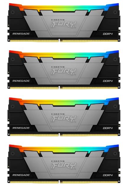 Изображение Оперативная память 4x16 GB DDR4 Kingston Fury Renegade RGB (28800 МБ/с, 3600 МГц, CL16)