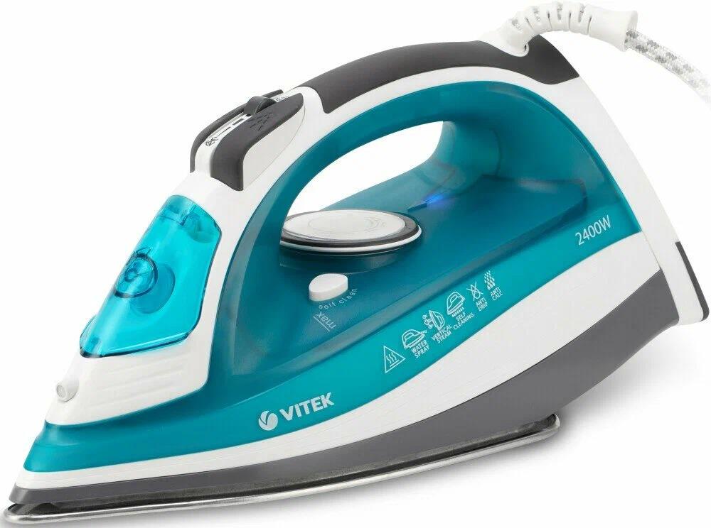 Изображение Утюг VITEK VT-1265 EM (2400 Вт/белый, изумрудный)