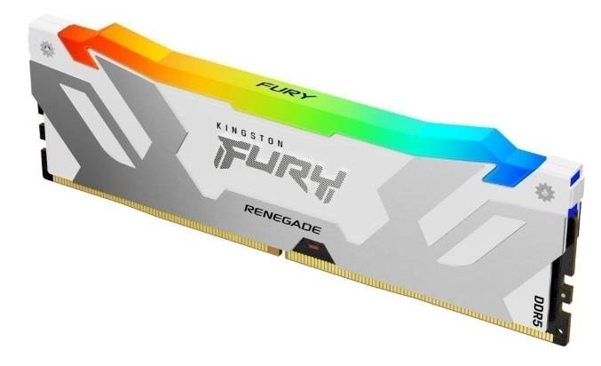 Изображение Оперативная память 16 GB DDR5 Kingston Fury Renegade White RGB (54400 МБ/с, 6800 МГц, CL36)