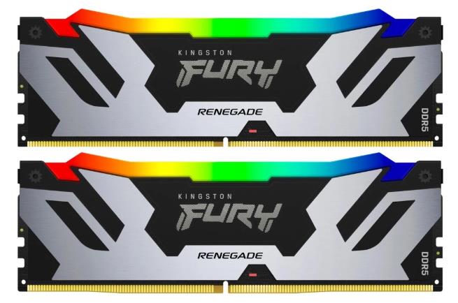 Изображение Оперативная память 2x24 GB DDR5 Kingston Fury Renegade Silver RGB (57600 МБ/с, 7200 МГц, CL38)