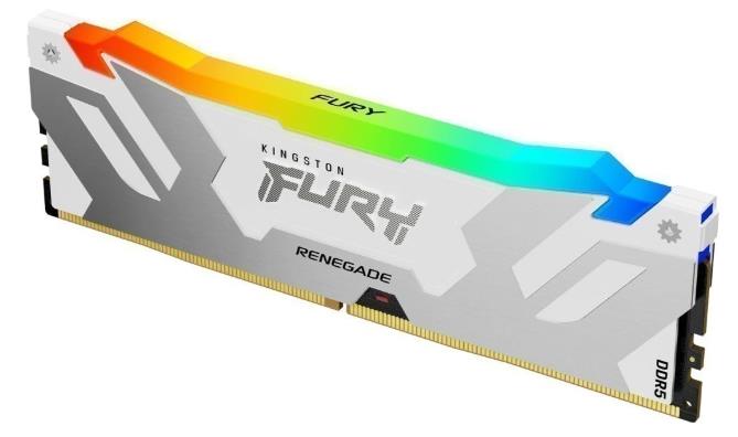 Изображение Оперативная память 16 GB DDR5 Kingston Fury Renegade White RGB (64000 МБ/с, 8000 МГц, CL38)