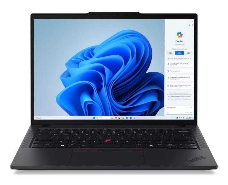 Изображение Ноутбук Lenovo ThinkPad T14 Gen 5 (Intel 155U 1700 МГц/ SSD 512 ГБ  /RAM 16 ГБ/ 14" 2880x1800/VGA встроенная/ Windows 11 Pro) (21MLA018CD)