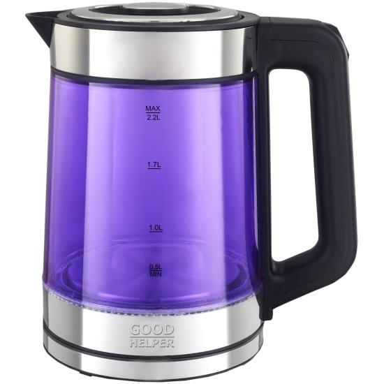 Изображение Электрический чайник Goodhelper KPG-2201 purple (1800 Вт/1,8 л /стекло/фиолетовый)