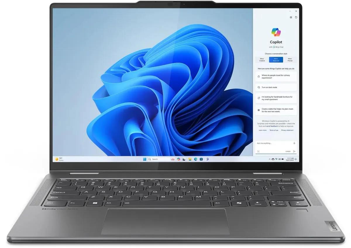 Изображение Ноутбук Lenovo Yoga 7 14IML9 (Intel 125H 1200 МГц/ SSD 1024 ГБ  /RAM 16 ГБ/ 14" 2880x1800/VGA встроенная/ Windows 11 Home) (83DJ0095RU)