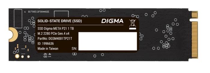 Изображение SSD диск Digma Meta P21 1024 Гб 2280 (DGSM4001TP21T)