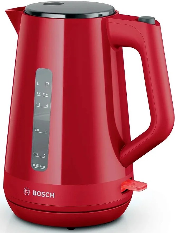 Изображение Электрический чайник Bosch TWK1M124 (2400 Вт/1,7 л /пластик/красный)