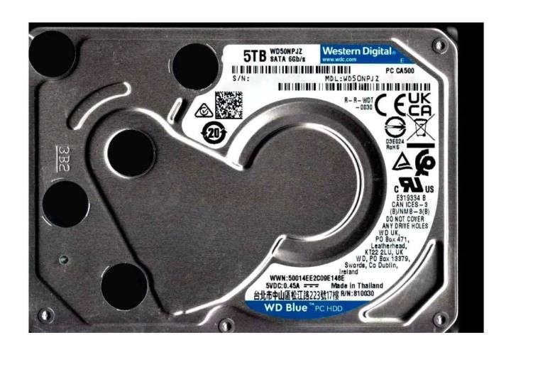 Изображение Жесткий диск 2.5" 5000 ГБ Western Digital WD50NPJZ, 4800 rpm, 128 МБ