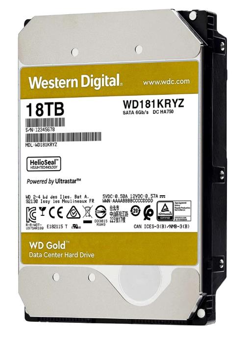 Изображение Жесткий диск 3.5" 18000 Гб Western Digital WD181KRYZ, 7200 rpm, 512 МБ