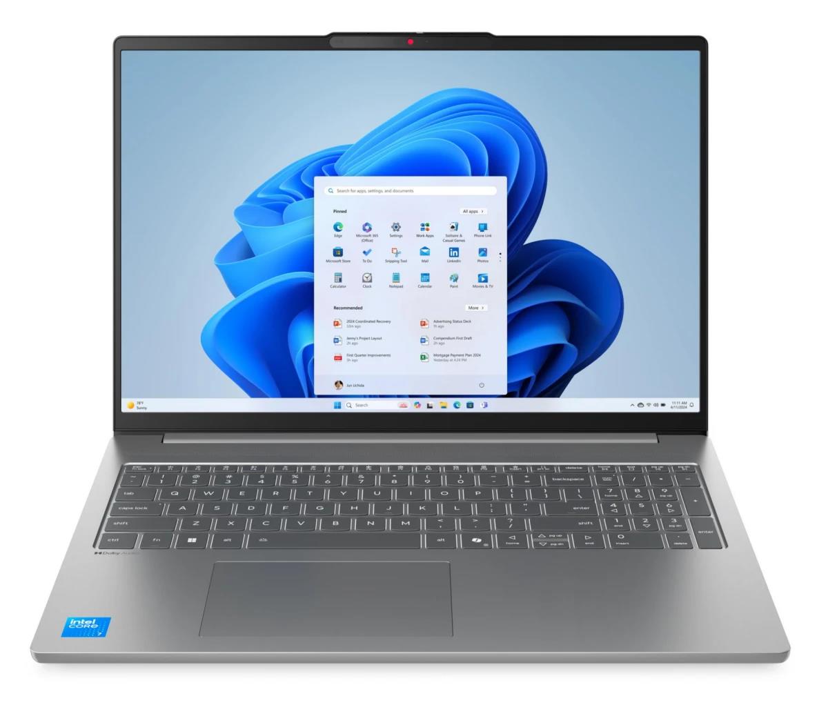 Изображение Ноутбук Lenovo IdeaPad Slim 5 16IRH10R (Intel 240H 2500 МГц/ SSD 1024 ГБ  /RAM 32 ГБ/ 16" 2880x1800/VGA встроенная/ Без ОС) (83J1001FRK)