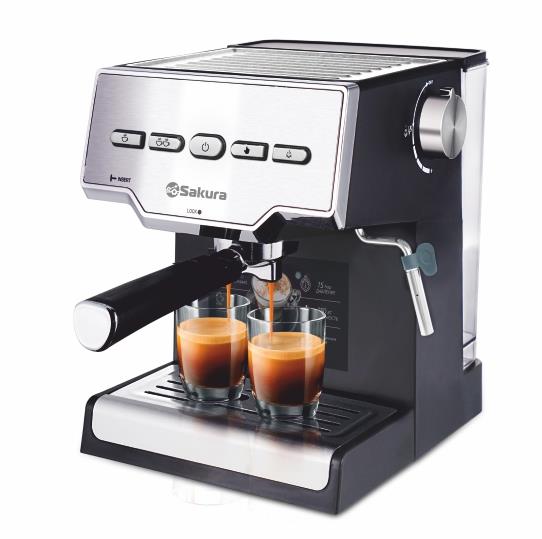 Изображение Кофеварка Sakura SA-6114 (рожковая//1000 Вт )