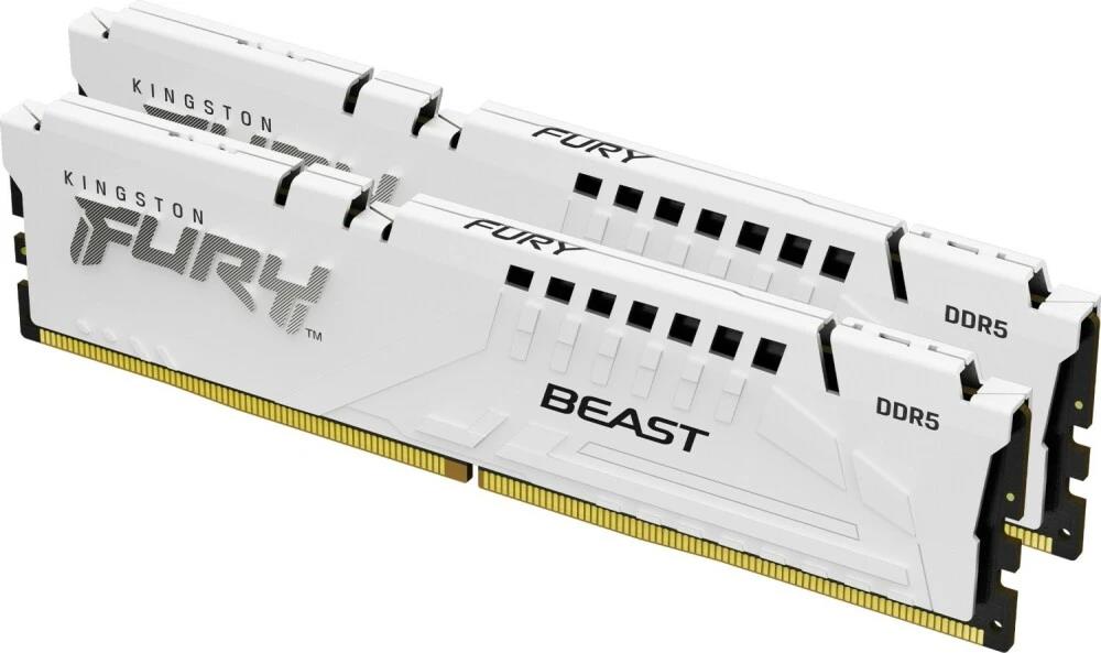 Изображение Оперативная память 2x16 GB DDR5 Kingston Fury Beast White (41600 Мб/с, 5200 МГц, CL36)