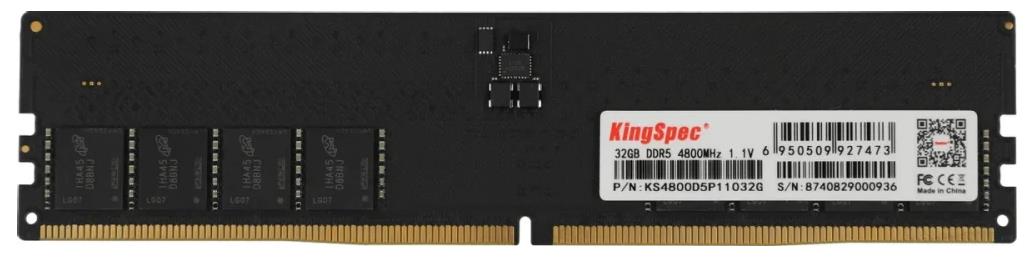Изображение Оперативная память 1x32 GB DDR5 KingSpec KS4800D5P11032G (38400 Мб/с, 4800 МГц, CL40)