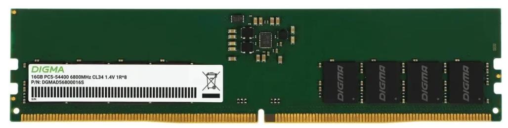 Изображение Оперативная память 16 GB DDR5 Digma DGMAD56800016S (54400 МБ/с, 6800 МГц, CL34)