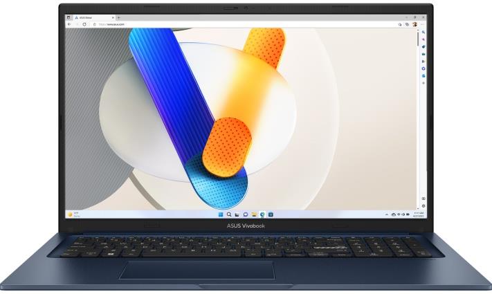 Изображение Ноутбук Asus VivoBook 17 X1704VA-AU778 (Intel 1315U 1200 МГц/ SSD 512 ГБ  /RAM 16 ГБ/ 17.3" 1920x1080/VGA встроенная/ DOS) (90NB10V2-M00VM0)