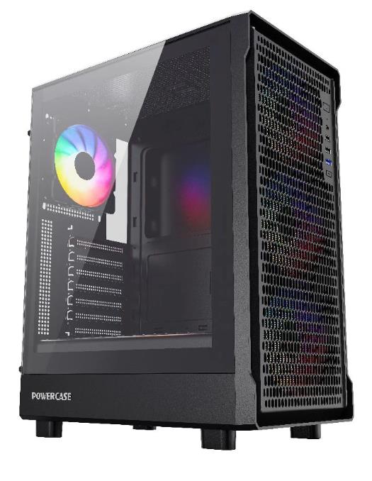 Изображение Корпус PowerCase Mistral PA5B Black (mATX, ATX, Mini-ITX, черный, без БП)/(CMOAB-L4)