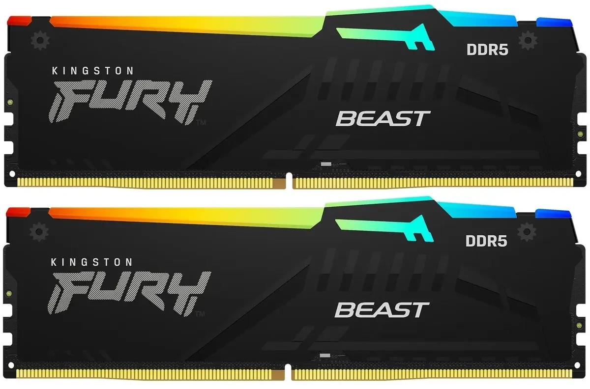 Изображение Оперативная память 2x16 GB DDR5 Kingston Fury Beast (54400 МБ/с, 6800 МГц, CL34)