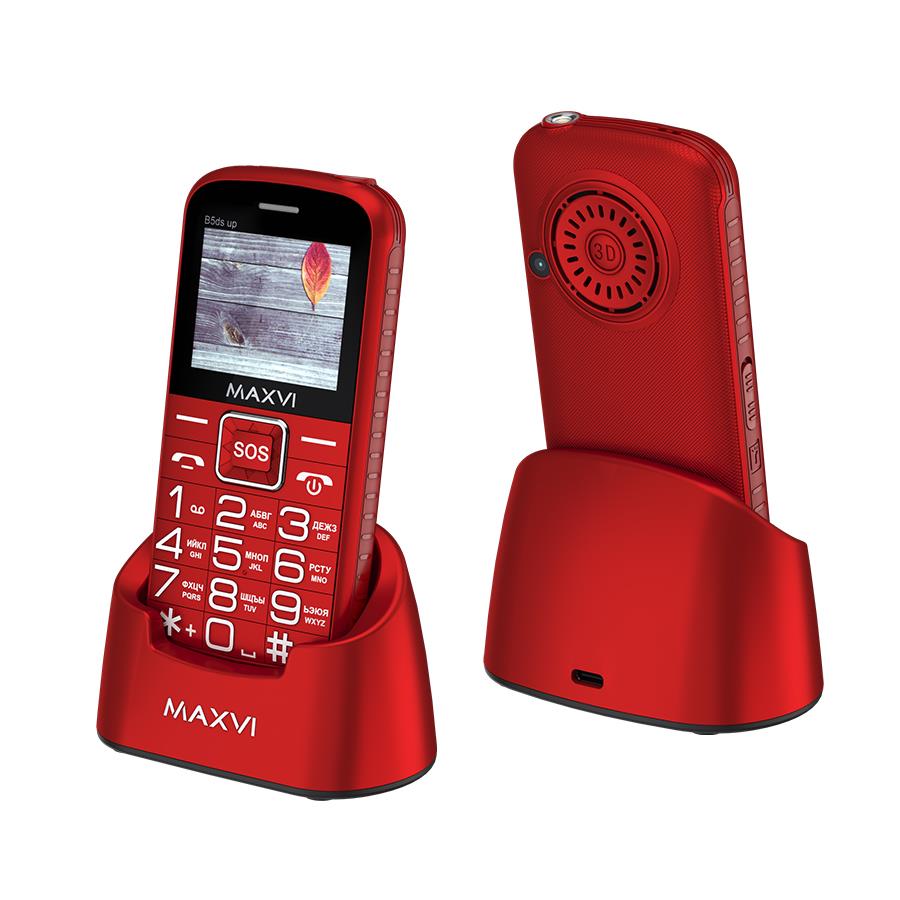Изображение Мобильный телефон MAXVI B5ds up,красный