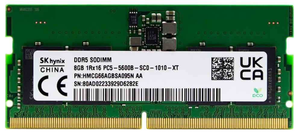 Изображение Оперативная память 8 GB DDR5 Hynix HMCG66AGBSA095N (44800 Мб/с, 5600 МГц, CL46)