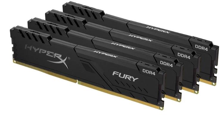 Изображение Оперативная память 4x16 GB DDR4 Kingston HyperX Fury (25600 МБ/с, 3200 МГц, CL16)