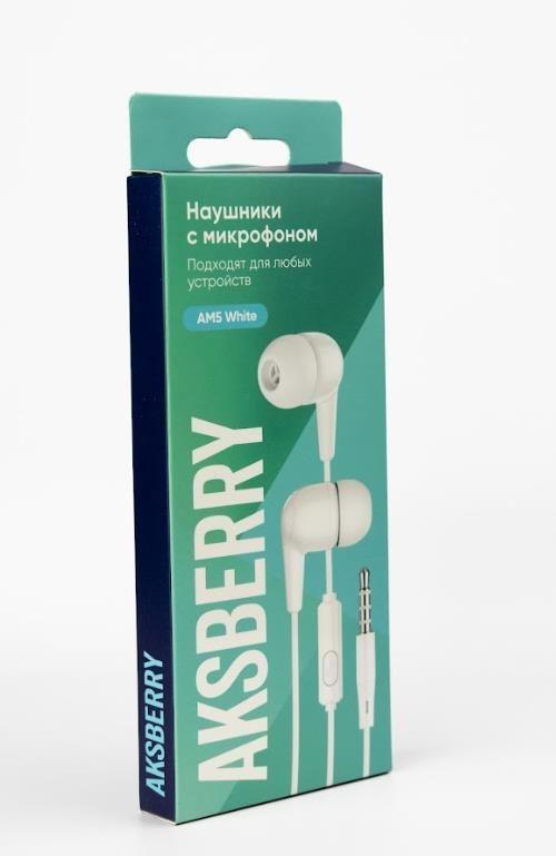 Изображение Наушники Aksberry (6900221440019) AM5 белый